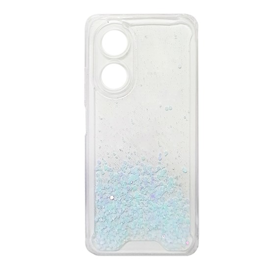 Capa de Silicone Dura com Glitter para Oppo A58 4g Verde